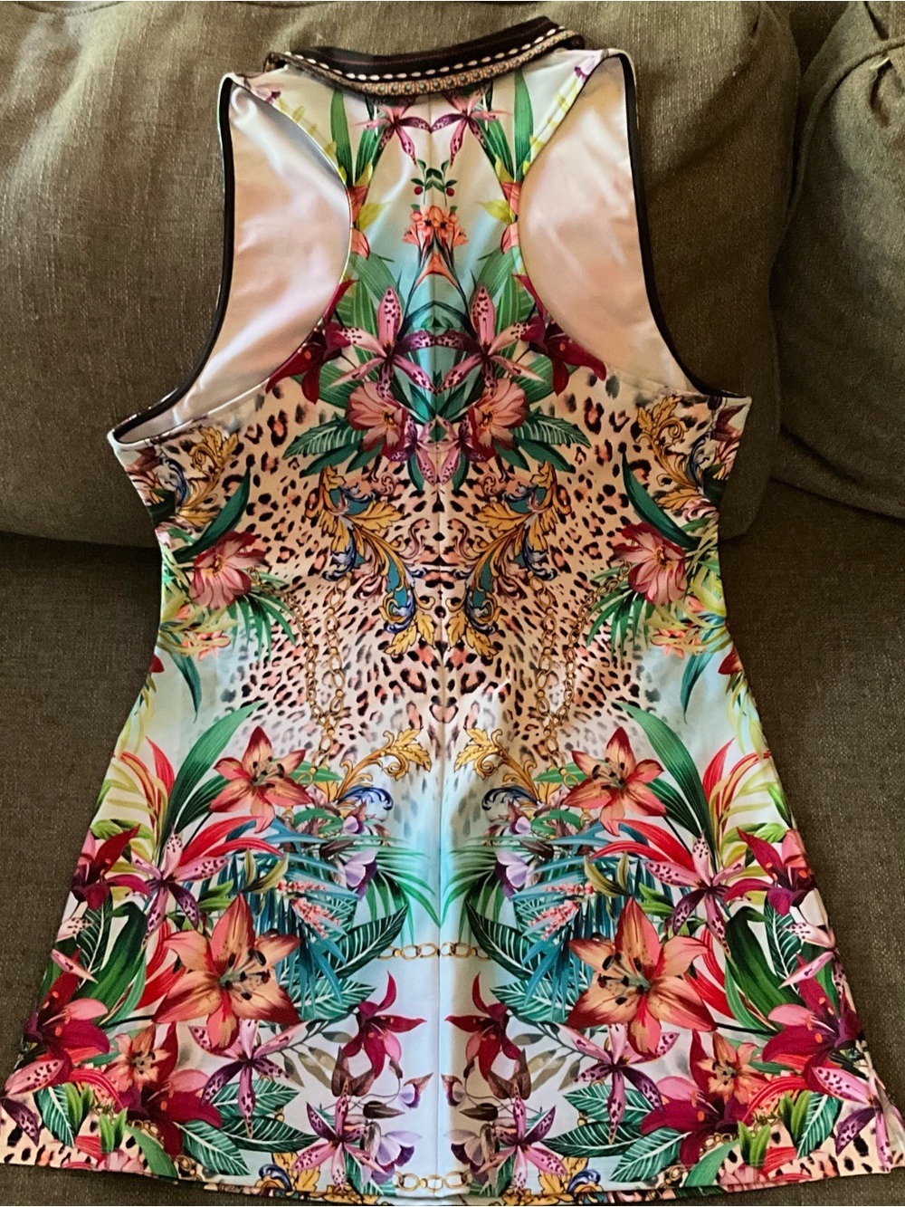 NWOT Johnny Was racer back floral jungle print dress XL - Picture 4 of 13